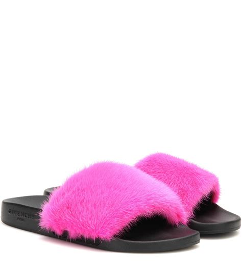 givenchy fur slides